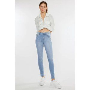 ALANI Womens Jeans Super Skinny KC7092LS Stretch Low Rise Light Blue Size 27